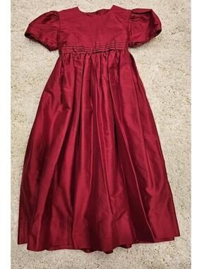 Strasburg Btq. Xmas Holidays Sash CrinolineSlip 100% Silk Dress Girl Sz 6Y